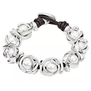 Uno De 50 Bracelet - Double Little Moon - Silver plated - Size M